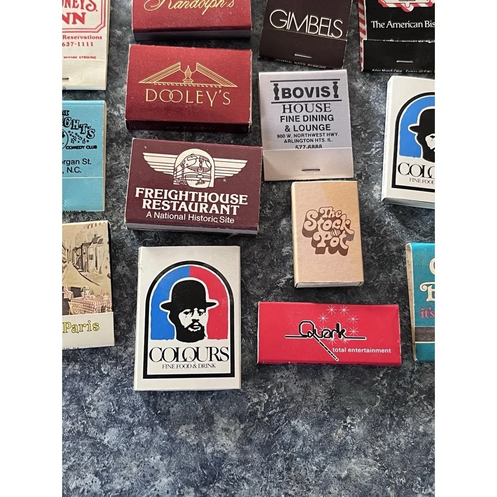 17 Vintage Matches/Matchbook Lot Restaurants, Stores-Dooley, TGI Fridays & More